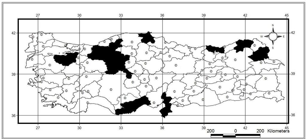 20 İncelenen materyal: İçel: Central, Toroslar, Coçakdere, 27.VI.2006, Abies cilicica üzerinden, 1 örnek; Çamlıyayla, İledin tepe, 10.VII.