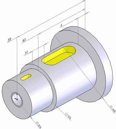 ÖRNEK Aşağıdaki milin, kama seçimlerini de dikkate alarak yapım resmini çiziniz. Kullanılacak eğimsiz kama: 10x8x25 TS 147 (DIN 6885) Yarımay kama: 5x6.