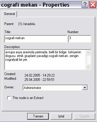 Kimin kodladığı (araştırmacının adı) Kodlama ya da kodlama değişikliğinin tarihi Node tanımlaması (işaret ettiği analitik fikrin betimlemesi ve kodlamanın güvenilirliği) Örnek programda ise bu tür