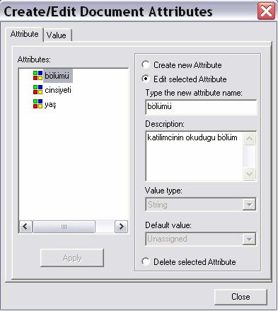 yüklemeler programda iki liste halinde saklanır: belgeler ve memolar için olanlar ve node lar ve vakalar (case) için olanlar.