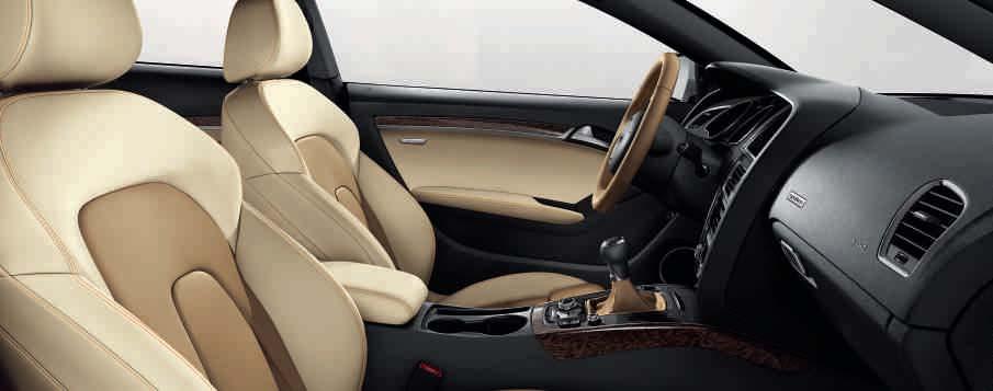 Turuncu kontrast dikişli Alabaster beyazı/havana kahve Audi exclusive Valcona deri
