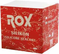 SİLİKON ROX Silikon 280 gr 1.50 Euro Yapıların içindeki ve dışındaki uygulamalar için geliştirilmiştir.