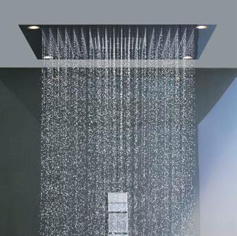 Kategoriler 136 Axor ShowerHeaven in tavan duşu üç farklı huzme türüyle, lüks duş almayı ifade ediyor ve isteğe bağlı olarak ışıklı ya da ışıksız ve iki farklı boyda temin edilebiliyor.