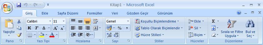 Excel de verilerin yazıldığı kutulara hücre denir. Hücreler satır ve sütunların kesişimlerinden oluşur. Satırlar rakamlar, sütunlar ise harfler ile tanımlanır.