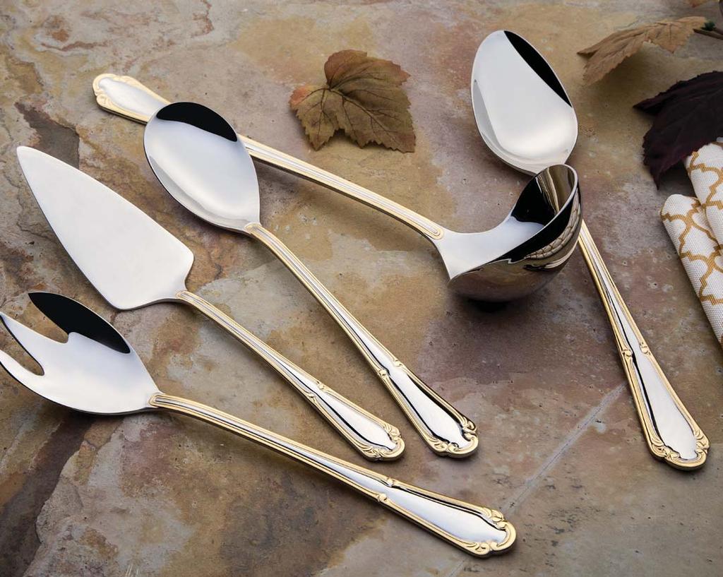 Göksu Gold 5 PARÇA SERVİS SETİ 600.12.01.0067 SERVİS SETLERİ Kepçe Spatula Servis Kaşığı Salata Servis Kaşığı Salata Servis Çatalı Avanos 600.12.01.0070 Accura 600.12.01.0069 Damla 600.