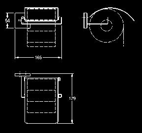 kağıtlık 304   bağlantı noktaları SS vida ve tespit pimlerini içerir 140x65x162 mm