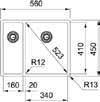 255,00 TL AISI 304 1 Hazneli Ebat 540 x 450 mm Birlikte verilen bağlantı 112.0049.409-133.0254.554 Sifon 112.0048.206 Klips 133.0172.567 Minimum 60 cm genişliğinde alt dolaplar ile kullanılır.