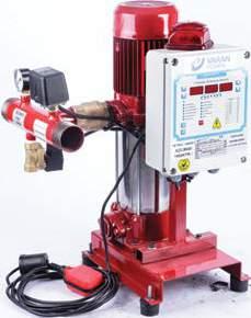 PVM SERİSİ YANGIN İDROFORARI (Test Programlı, Siren-Işık Alarmlı) SERIES FIRE FIGTING BOOSTERS (Auto-Test Function and Fire Alarm equipped) BİR POMPAI İDROFORAR / SINGE-PUMP BOOSTER SETS MOTOR POMPA