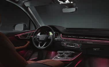 Donanımlar Farlar Tasarım Direksiyon/Kullanım elemanları Konfor Bilgi/Multimedya sistemi Audi connect Asistan sistemleri Teknoloji/Güvenlik Audi İlave Garantisi İç aydınlatma Dış tasarım LED