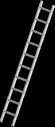 Merdiven elemanları, 12x55 mm'lik bulonlar 6 ve 2,80 mm'lik emniyet pimleriyle 6 (üst üste binen her yerde 2 adet) bağlı.