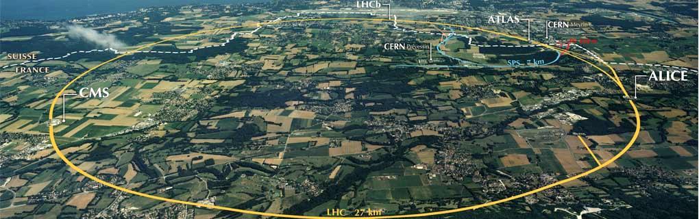 İsviçre'deki CERN Laboratuarının üstten görünümü (indico.cern.ch).