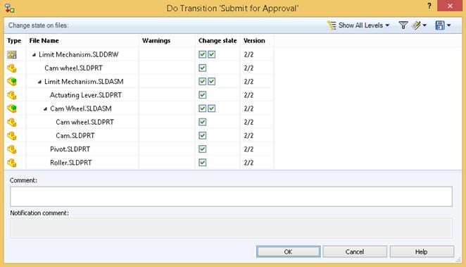 SOLIDWORKS PDM SOLIDWORKS PDM 2016 Bir Dosyayı Referanslarıyla Geri Alma SOLIDWORKS PDM, referans yönlendirmesini işlemek ve geri alma işlemini daha verimli bir şekilde tamamlamak için Geri Al