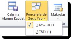 ekranda yeni isim verilerek istenilen konuma kaydedilir. (İlgili görseller 2.2.2. nolu konunun altında bulunmaktadır.) EXCEL ayrıca birçok dosya biçiminde kayıt imkanı sunmaktadır.