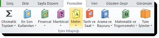 Metin işlevleri EXCEL her ne kadar bir elektronik hesap tablosu olsa da, metin ihtiva eden hücreler içinde formüller barındırmaktadır.