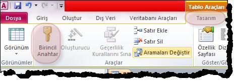 Şerit üzerinde açılan Tasarım Ek