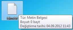 Ayrıntılar dosyanın başlığı, konusu, derecelendirme, yazar bilgisi, oluşturulma tarihi, program adı, dosya boyutu gibi dosya hakkındaki ayrıntılar yer alır.