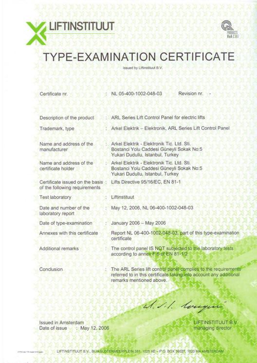 RTN Sertifikası RTN Certificate