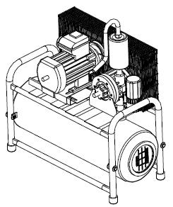 l/dak (50 kpa'da) : 600 Vakum tankı : 45 L Regülatör : Servo Yuvac3500 Vakummetre : Ø 100 mm, 0-760