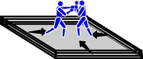 Two boxers are in the ring. (iplerle çevrilmiş) 2. Alan eğer fiziksel değil de metaforik anlamda ise,örneğin bir akademik bilim dalından söz ediliyorsa in kullanılır.