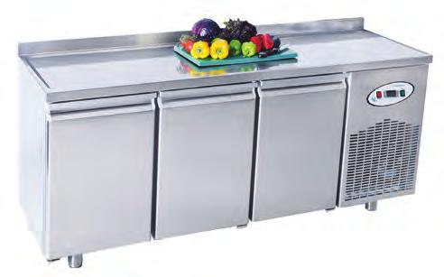 SOĞUTMA EKİPMANLARI / Refrigerator Equipments Yatay Buzdolapları Counter Type Refrigerators * İç Gövde AISI 304 2B Paslanmaz Çelik * Dış Gövde AISI 304 SB Paslanmaz Çelik * İç Derinlik: 43 cm / 53 cm