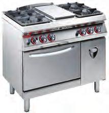 Ovens in stainless steel AISI 430 with removable stainless steel guides and thermostat.