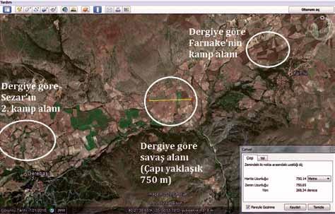 38 Şekil 7. 4,5 km (3 Roma mili) çaplı alanı gösteren şekil.