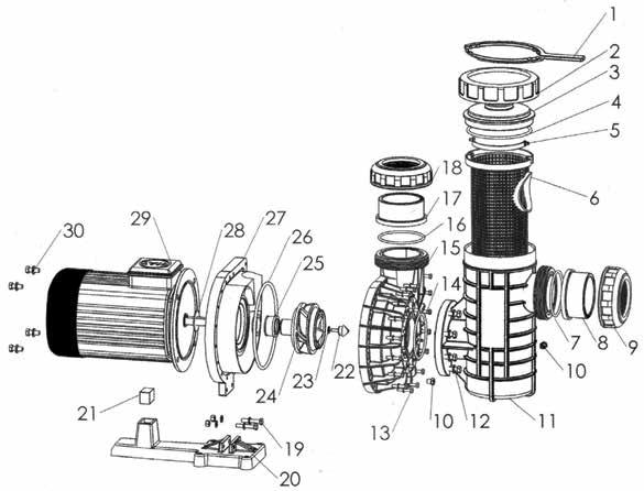 YEDEK PARÇALAR spare parts STORM MODEL POMPA (7,5/10 HP) Atlaspool Havuz Pompaları Yedek Parça Listesi atlaspool pumps spare parts list No PARÇA ADI Kod / Code 7,5 HP 10 HP Fiyat / Adet Price ( )