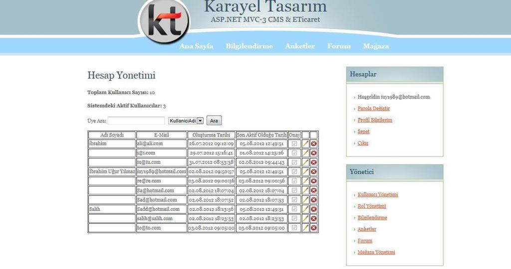 </table> </form></div> </div></div> Muhtemelen sistemde kayıtlı olan verileri götermek için niçin eski bir kullanım olan table etiketini kullandığımızı mera etmişsinizdir.