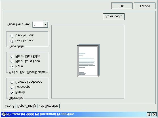 Windows NT veya Windows 2000 için PS sürücü kullanıyorsanız, Düzen sekmesini tıklattıktan