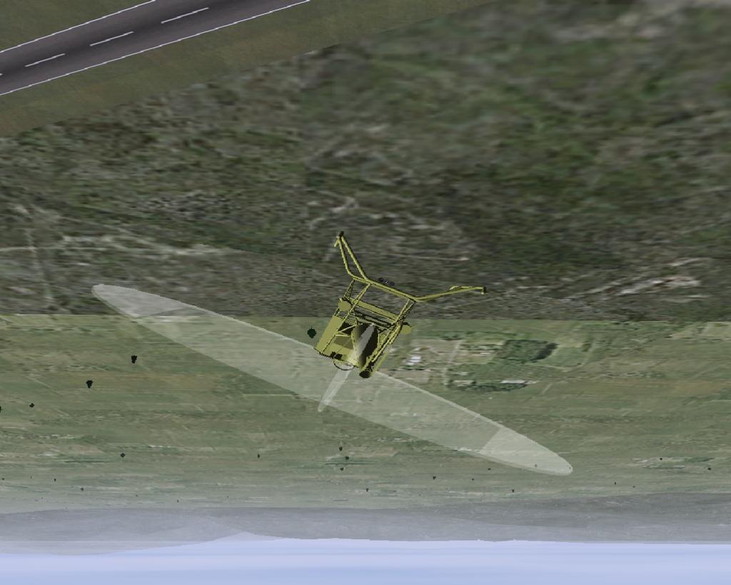 Geliştirilen matematik model ile FlightGear görsel kabiliyetleri birleştirilmiş ve helikopter dinamik tepkisinin görselleştirildiği bir simülatör oluşturulmuştur.
