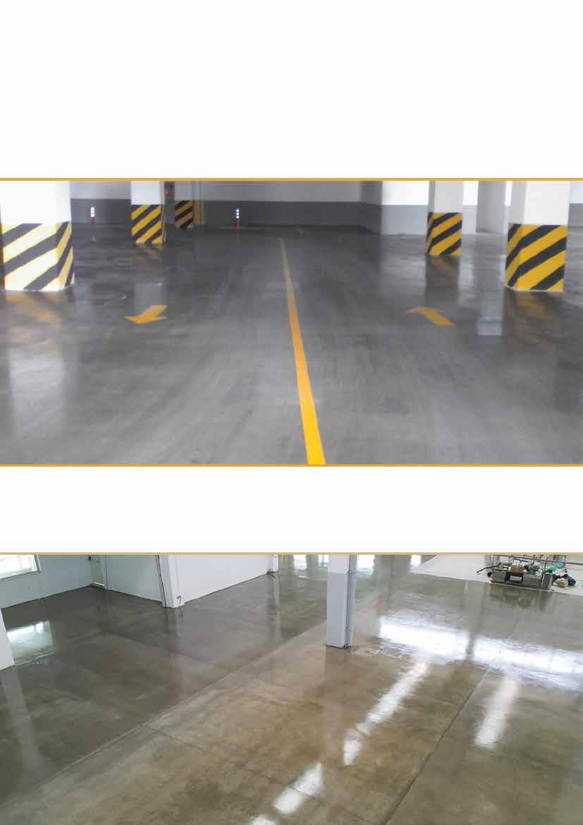 Industrial flooring Decorative Concrete Otoparklarda Tozumaz Zemin Uygulaması Applications Dust-Free floor in Car