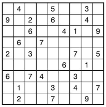 SUDOKU SORUSU Programcı: Kafein ve pizzayı