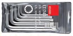 30 PARÇA SAYISI LT/700L 8 1/6 32.49 İçerik: 700L (T9; T10; T15; T20; T25; T27; T30; T40) 700B Serisi Topbaşlı TORX L Anahtarlar (Uzun Tip) PARÇA SAYISI LT/700TS 8 1/6 34.