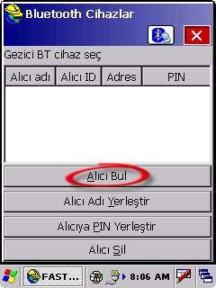 Ana menüde Ayar menüsü seçilir. Açılan ekranda 3. Sırada yer alan Gezici Kur seçilir. Gezici Kur penceresinde Cihaz(geçerli) bölümünde Üretici kısmında ASHTECH seçilir.