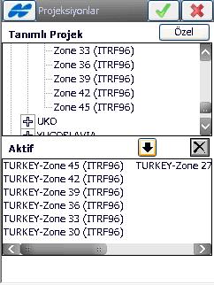 bunun için tuşuna basılır. Projeksiyonlar penceresi gelir.