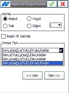 alttaki Elev Geoid model isteyeceğinden aktarım esnasında Geoid model hatası verecektir ve aktarım yapılamayacaktır.