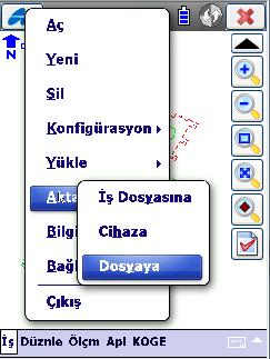 Data seçiminde Hatlar ve Noktalar aktarılsın isteniyor ise Çoklu seçilir. Format seçmesinde AutoCAD DXF (*.dxf) seçilir. Alanları hatları ile aktar seçilir.