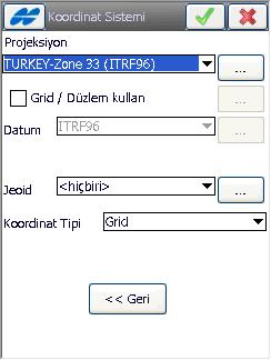 Nokta seçim penceresi gelir ve Tüm noktalar seçilir ileri tuşu tıklanır.