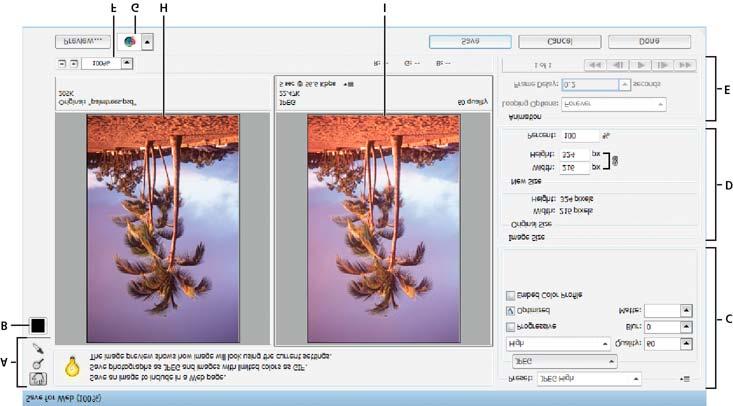 Görüntüleri en iyileştirme En iyileştirme hakkında Web için Kaydet iletişim kutusunu kullanma Web için en iyileştirilmiş dosya biçimleri Hazır en iyileştirme ayarını uygulama JPEG olarak en