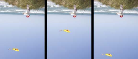 (sol) Orijinal fotoğraf (orta) Uçurtmanın zemine yakın şekilde yerleştirilmiş hali (sağ) Uçurtmanın gökyüzüne doğru yükselmiş hali 1. İçerik Duyarlı Taşıma aracını seçin. 2.