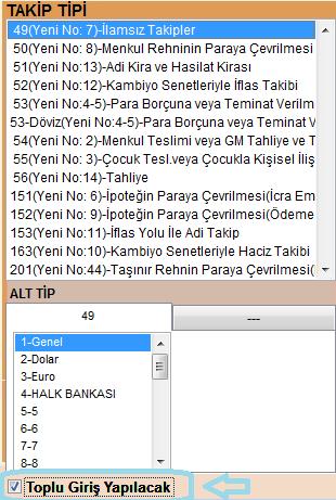 15 3.Takip bilgileri penceresinden belgenin tanzim tarihi, vade tarihi,belge tutarı alanları doldurulur. Para cinsi TL ise TL ; Usd ise Usd ;Euro ise seçilir.