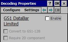 : GS1-128 tipine dönüştürülmesini Require 2D component: 2D (Karekod) olarak iletilmesini açar/kapatır.