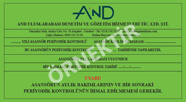 Asansörlerinize uzman kontrol mühendisleri tarafından yapılan test ve denetimler sonrasında, can ve mal güvenliğiniz için hafif kusurlu seviyede