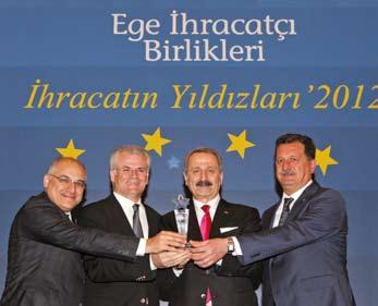 ÖDÜL Ege Bölgesi nin ihracat şampiyonuyuz Ege İhracatçı Birlikleri (EİB) tarafından 2012 yılında en çok ihracat gerçekleştiren firmalar, Hilton Oteli nde düzenlenen muhteşem bir törenle