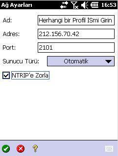 Birkaç farklı profil oluştur a ız duru da Ağ kıs ı da diğer seçe eklere geçiş apa iliriz. Ağ kıs ı da seçi i izi aptıkta so ra butonuna asarak ağla tı işle i izi aşlatırız.