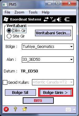 Survey Pro Programında 7 Parametre Girerek Yeni Datum Oluşturmak Tusaga düzelt ikaç oluştur Aktif Türki e ge eli aptığı a ı da ITRF96 datumunda e