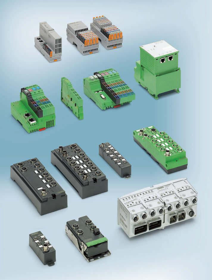 I/O sistemleri Phoenix Contact I/O sistemleri kontrol panosu veya saha için mükemmel çözümler sunar.