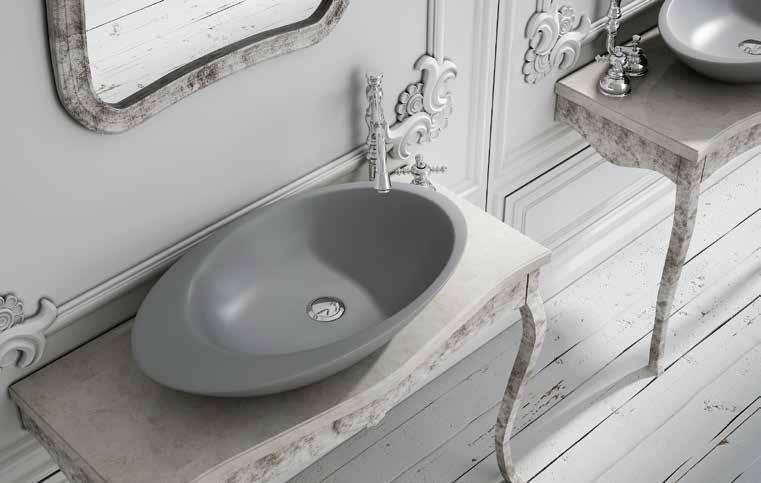 GOCCE 74 CM TOP COUNTER WASHBASIN 74 CM TEZGAH ÜSTÜ LAVABO WALL HUNG MONOBLOCK WASHBASIN Pinhole fixtures, Undisturnes water transport, bench top using.