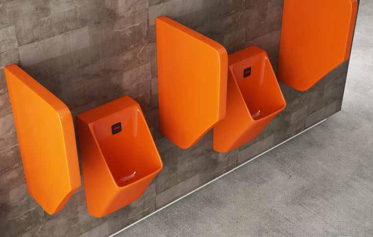 FLUSH PHOTOCEL URINAL&SEPARATOR FOTOSELLİ PİSUVAR & ARABÖLME FLUSH PHOTOCELL URINALS (electricity+battery) All in one Urinal with photocell, Water inlet by filter faucet, Wall Drain, Maunted