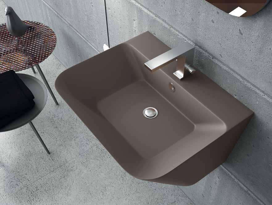 MOA 55 CM WALL-HUNG HALF MONOBLOCK WASHBASIN 55 CM ASMA YARIM MONOBLOK LAVABO MOA WALL HUNG MONOBLOCK WASHBASIN Water Inlet, Owerflow Hole, Single Hole for Faucet, Washbasin Strainer (Chrome),